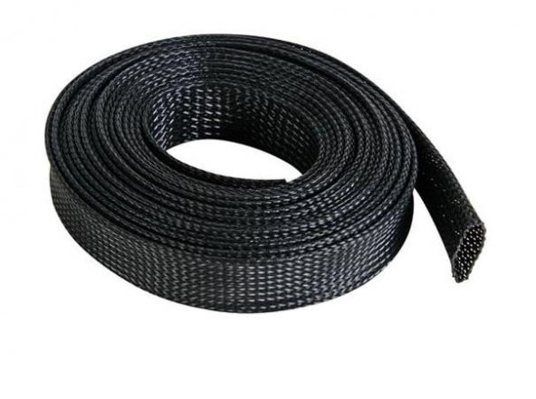 6mm Siyah Kablo Çorabı(1mt)
