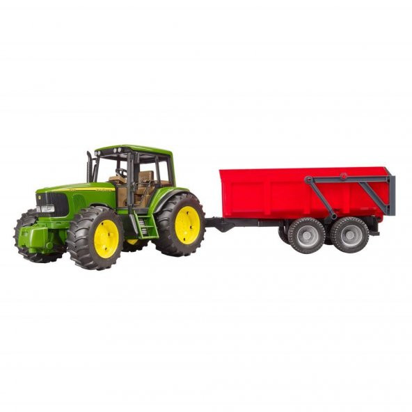 Bruder John Deere Traktör ve Kırmızı Römork - 2