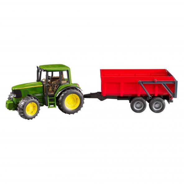 Bruder John Deere Traktör ve Kırmızı Römork - 3