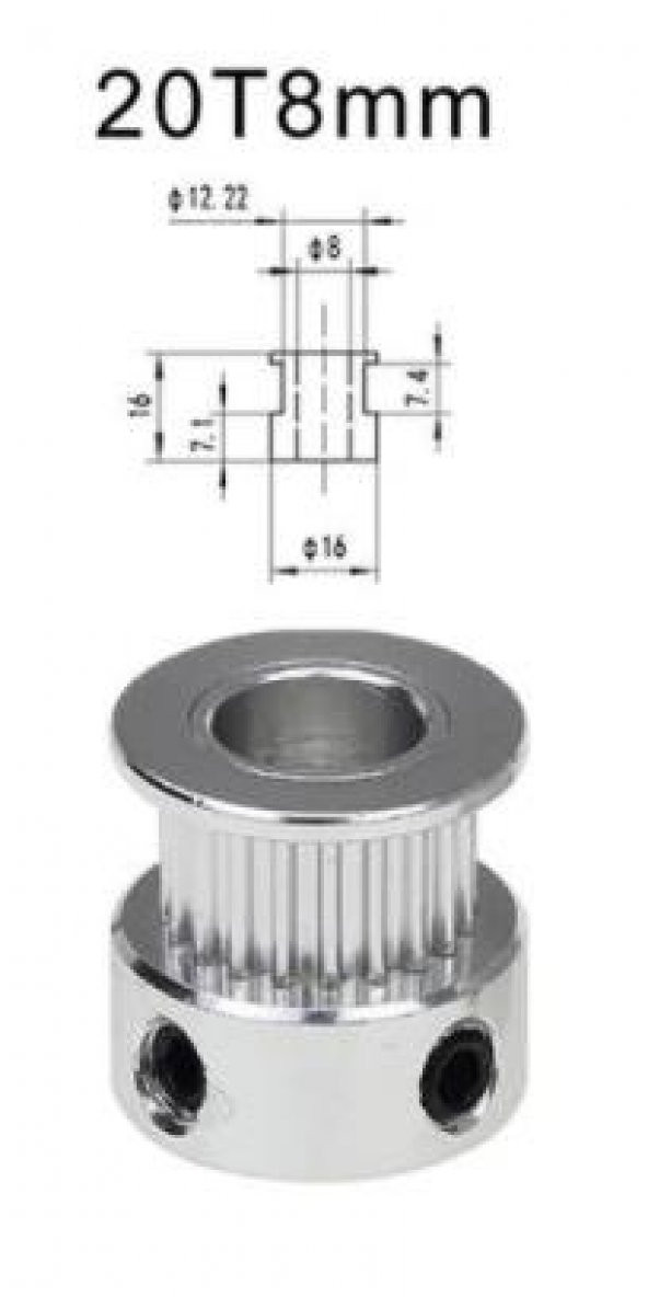 8mm Gt2 Kasnak (20 Diş) - 3