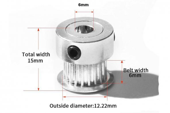 6mm Gt2 Kasnak (20 Diş) - 2