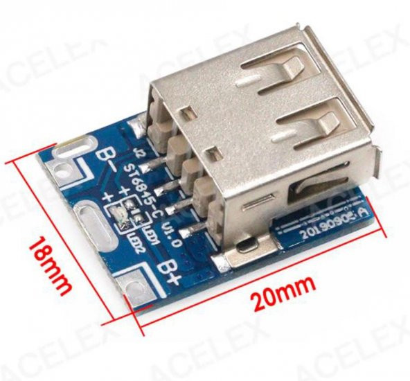 Powerbank Şarj Devresi - 5V 1A Charger Modül