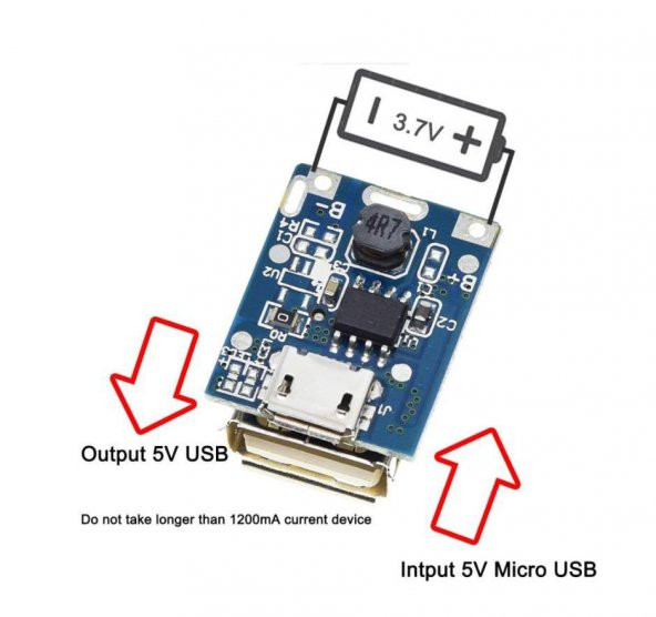 Powerbank Şarj Devresi - 5V 1A Charger Modül - 2