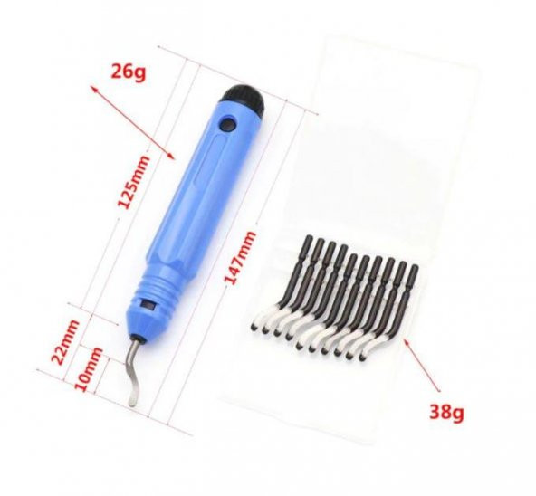 Çapak Alma Bıçağı + 10 Adet Bıçak Set