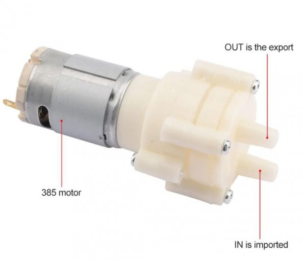 DC 6-12V Mini Su Pompası R385 Akvaryum Sera - 4