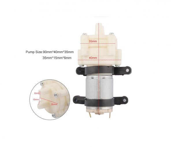 DC 6-12V Mini Su Pompası R385 Akvaryum Sera - 5