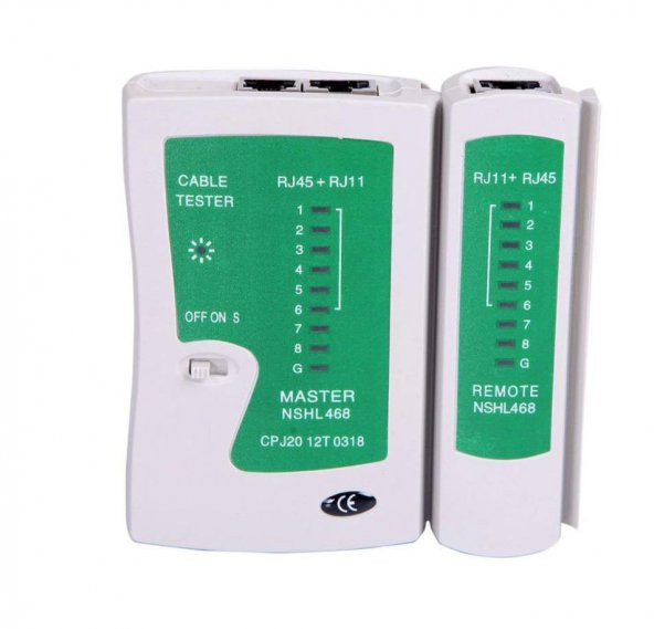 Network Tester RJ45-RJ11 ADSL İnternet Kablo Test Cihazı Cat5-6
