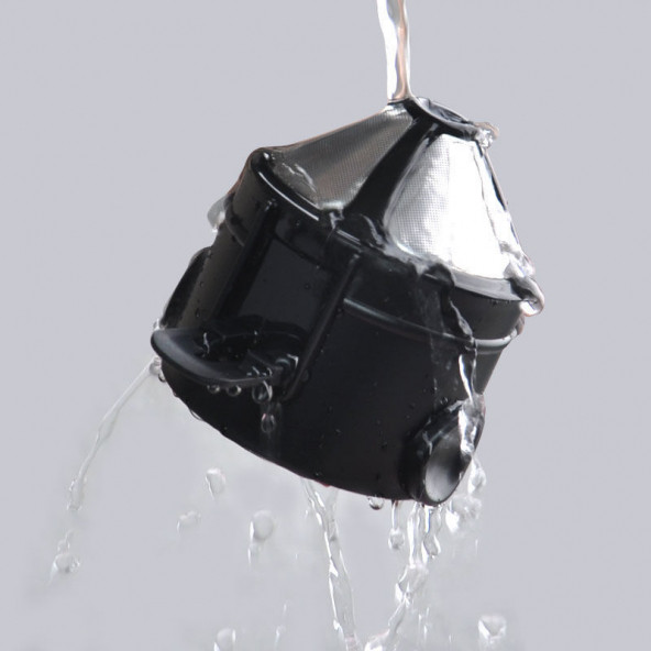 Paslanmaz Çelik Taşınır Katlanır Kağıtsız Dayanıklı Kahve Filtre Demleme Hunisi Dripper - 4