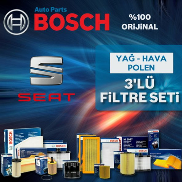 Seat İbiza 1.4 Bosch Filtre Bakım Seti 2009-2014 Cgg