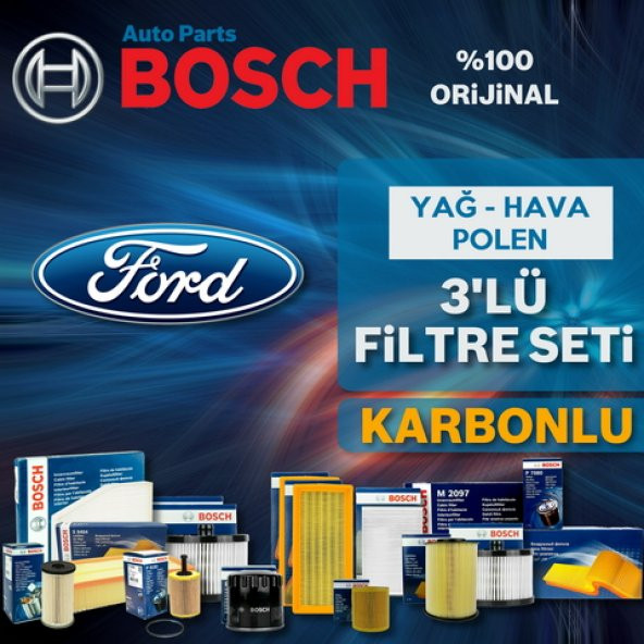 Ford Fiesta 1.25 1.4 1.6 Benzinli Bosch Filtre Seti 2009-2017