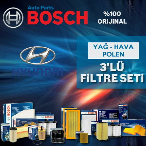 Hyundai Getz 1.3 1.4 Bosch Filtre Bakım Seti 2003-2011
