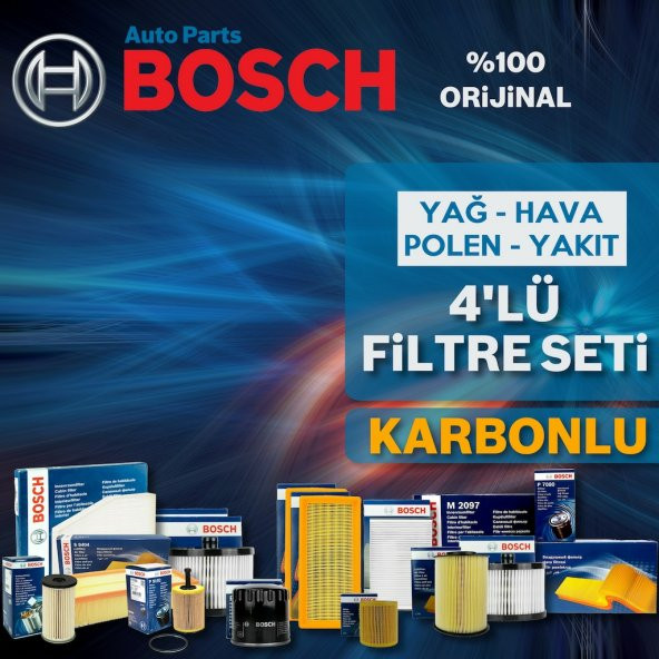 Seat Leon 1.6 Tdi Bosch Filtre Bakım Seti 2010-2012 CAY 4lü Karb