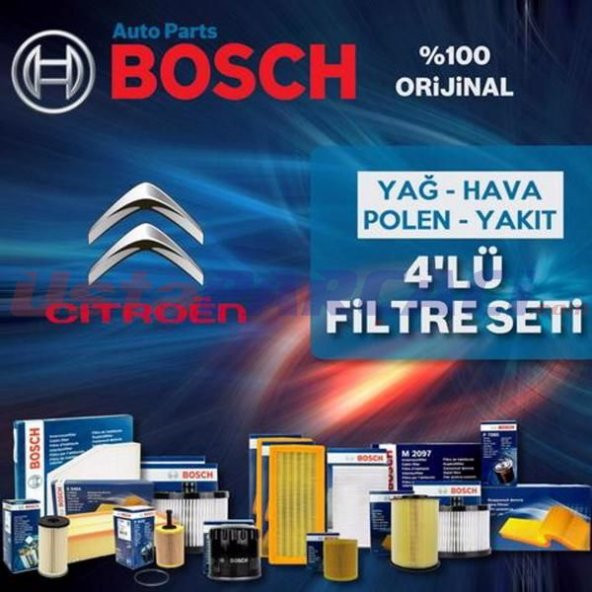 Citroen C-Elysee 1.6 Hdi Bosch Filtre Bakım Seti 2013-2020 EURO5