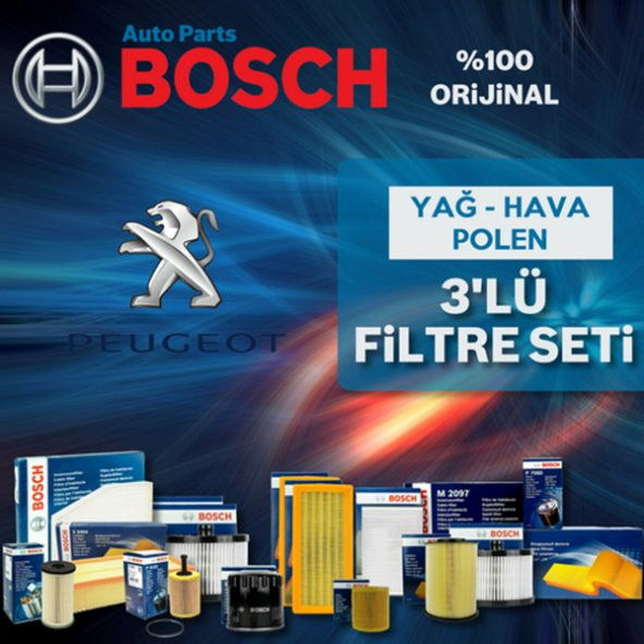 Peugeot 206 1.4 Bosch Filtre Bakım Seti 1998-2009 - 1