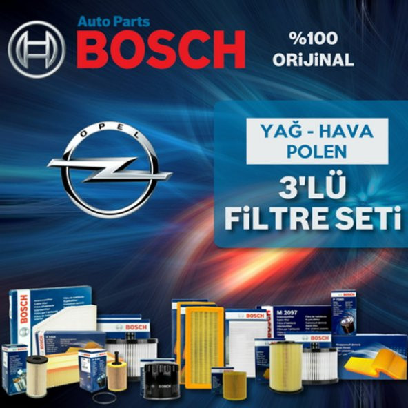 Opel Zafira A 1.6 Bosch Filtre Bakım Seti 2000-2005