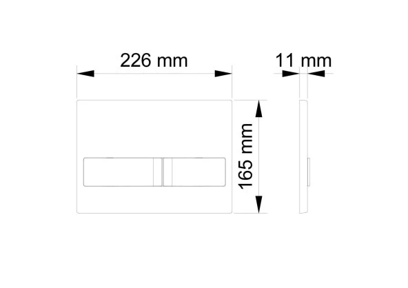 Visam Gömme Rezervuar Hela Taşı İçin + Karina Mat Krom Kumanda Paneli - 5