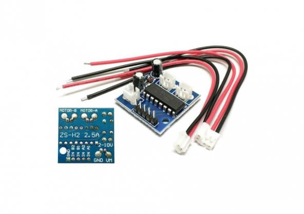 2.5A Çift Kanallı DC Motor Sürücü Kartı H Köprülü PWM Hız Kontrolü - 3