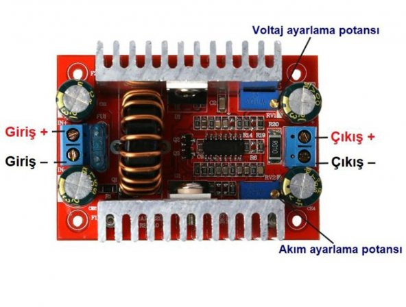 400w 15A DC-DC Voltaj Yükseltici Boost Converter Regülatör - 2