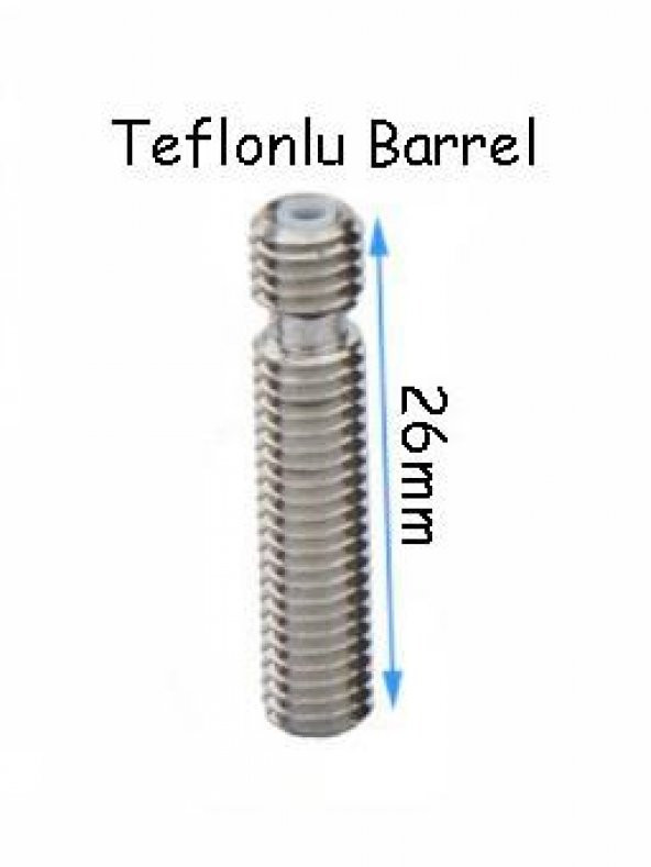 M6x26mm Setli Teflonlu Barrel(3x2 Teflonlu)