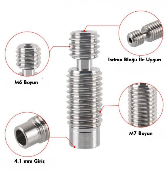 M6-M7 Setli Teflonlu Barrel(3x2 Teflonlu)