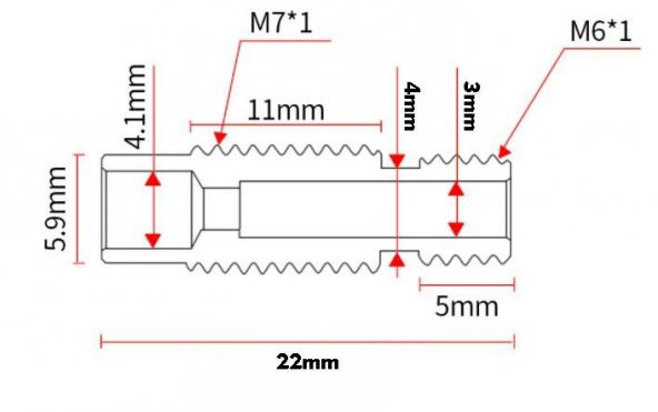 M6-M7 Setli Teflonlu Barrel(3x2 Teflonlu) - Resim 2
