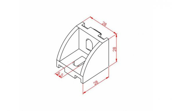 30x30 Sigma Profil Geniş L Köşe Bağlantı - Resim 2