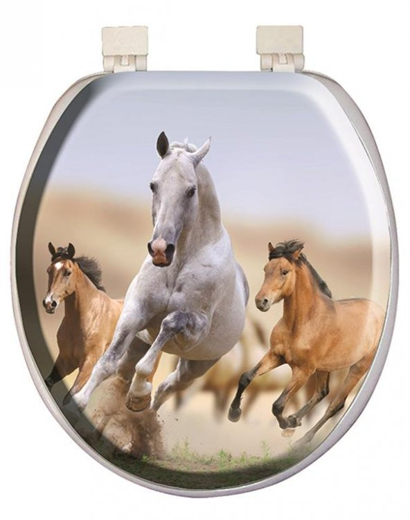 Softy Jumbo Desenli Yumuşak Klozet Kapağı Beyaz
