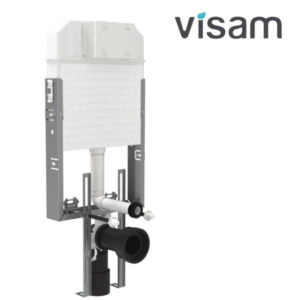 Visam Gömme Rezervuar Asma Klozet İçin + Karina Mat Krom Kumanda Paneli - 2