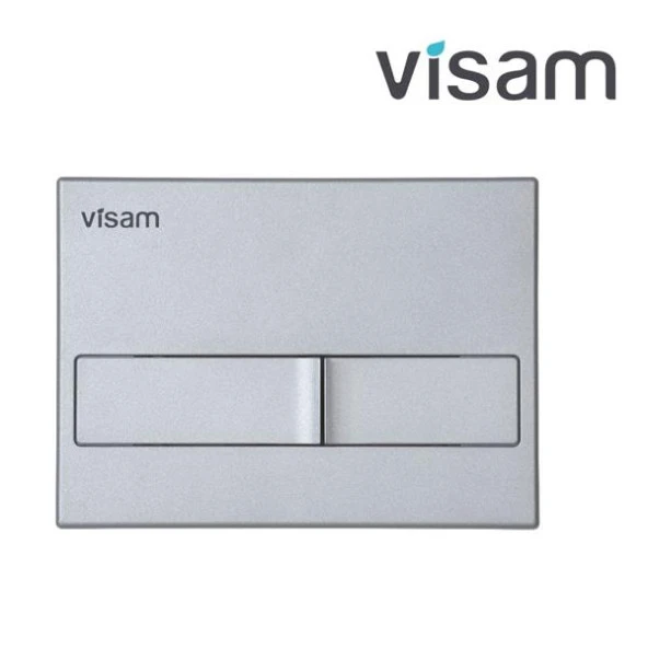 Visam Gömme Rezervuar Asma Klozet İçin + Karina Mat Krom Kumanda Paneli - 3