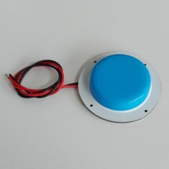 Mini Yuvarlak Led Lamba Marine Yat Tekne Karavan 12V DC (MAVİ) ürün görseli 1