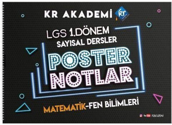 8. Sınıf LGS 1. Dönem Sayısal Bölüm Poster Notlar KR Akademi