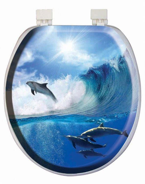 Softy Classic Desenli Yumuşak Klozet Kapağı Beyaz