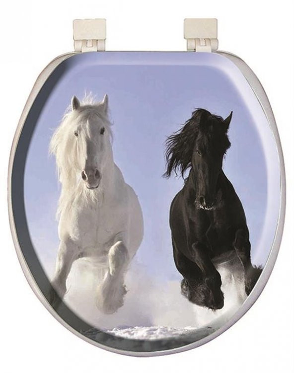 Softy Classic Desenli Yumuşak Klozet Kapağı Beyaz