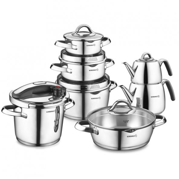 Korkmaz Vertex 15 Parça Hiper Set Siyah A1767 ürün görseli