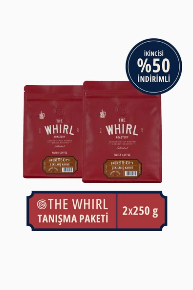 The Whirl Filtre Brunette 431°F Çekilmiş Kahve Tanışma Paketi 250 gr x 2 Adet