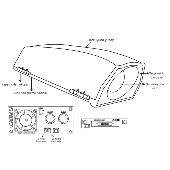 OiS XTR 99 IF Isıtıcı ve Fanlı Box Kamera Muhafaza Kutusu Tüm Markalar ile Uyum - 4