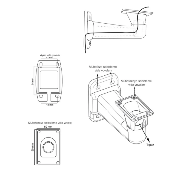 OİS OiS XTR 99 Tüm Marka Kameralar İle Tam Uyum Box Kamera Muhafaza Kutusu - Resim 3