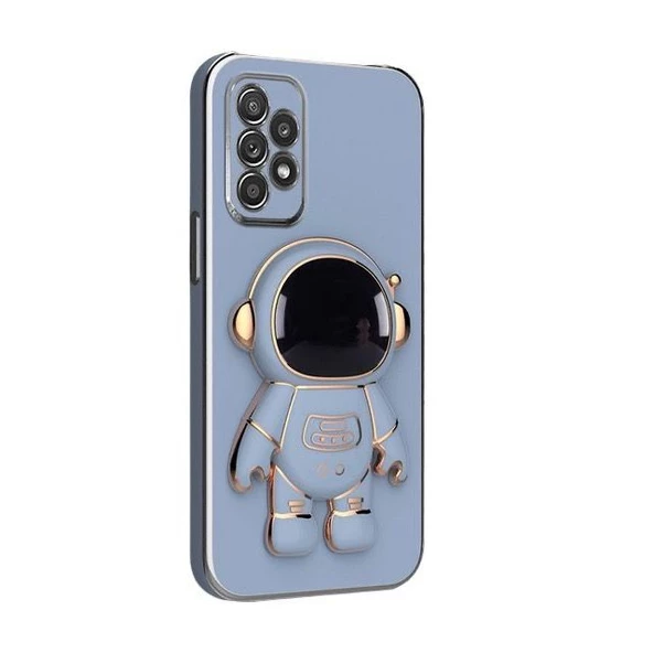 Gpack Samsung Galaxy A53 5G Kılıf Kamera Korumalı Astronot Desenli Standlı Silikon