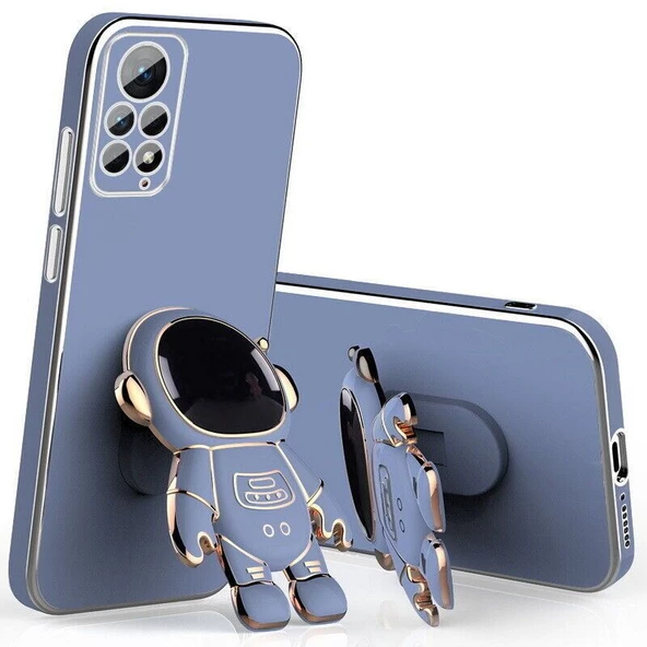Gpack Xiaomi Redmi Note 11 Pro Kılıf Kamera Korumalı Astronot Desenli Standlı Silikon - 3