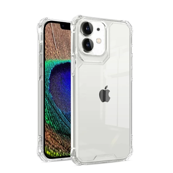 Gpack Apple iPhone 11 Kılıf Sert Pc Darbeye Dayanıklı Kristal Alp Kapak