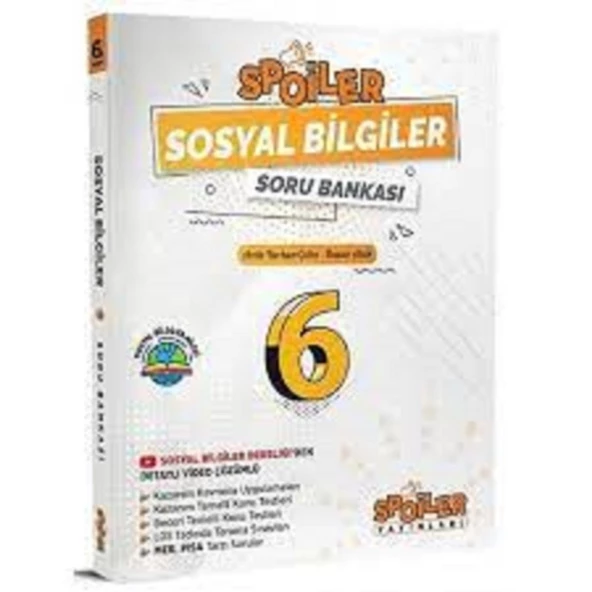 Spoiler Yayınları 6.Sınıf Sosyal Bilgiler Soru Bankası