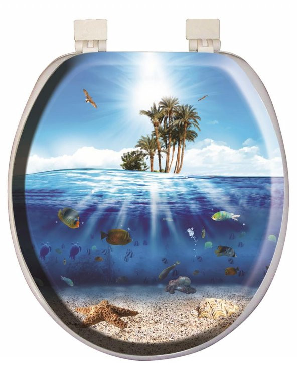 Softy Classic Desenli Yumuşak Klozet Kapağı Beyaz