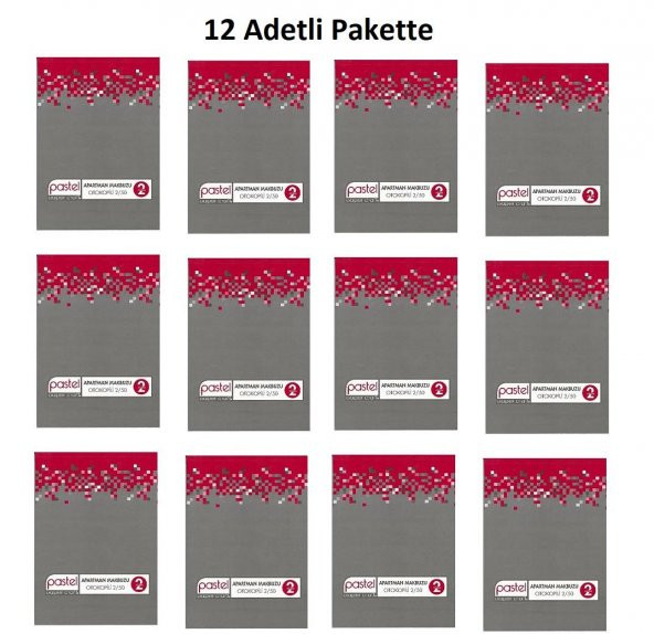 Pastel Paper Craft 12 Li Paket Apartman Makbuzu 14X20 Cm Otokopil