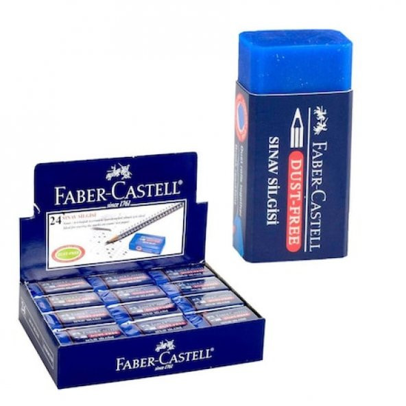 Faber-Castell Sınav Silgisi 24 Adet Mavi Sınav Silgisi 24Lü Pake
