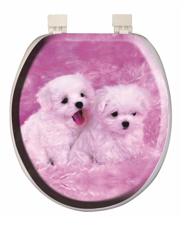 Softy Classic Desenli Yumuşak Klozet Kapağı Beyaz