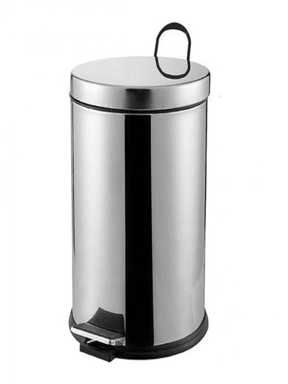 BySevil Paslanmaz Çelik Pedallı Çöp Kovası 12 Lt /Krom Çöp Kutusu 12 Lt Mutfak Banyo Ofis Bahçe Ev - 2