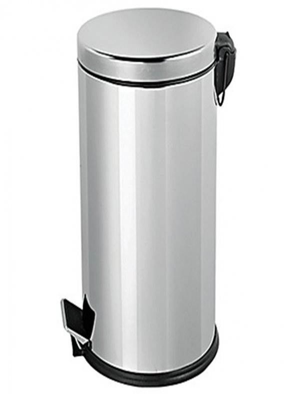 BySevil Paslanmaz Çelik Pedallı Çöp Kovası 12 Lt /Krom Çöp Kutusu 12 Lt Mutfak Banyo Ofis Bahçe Ev - 6