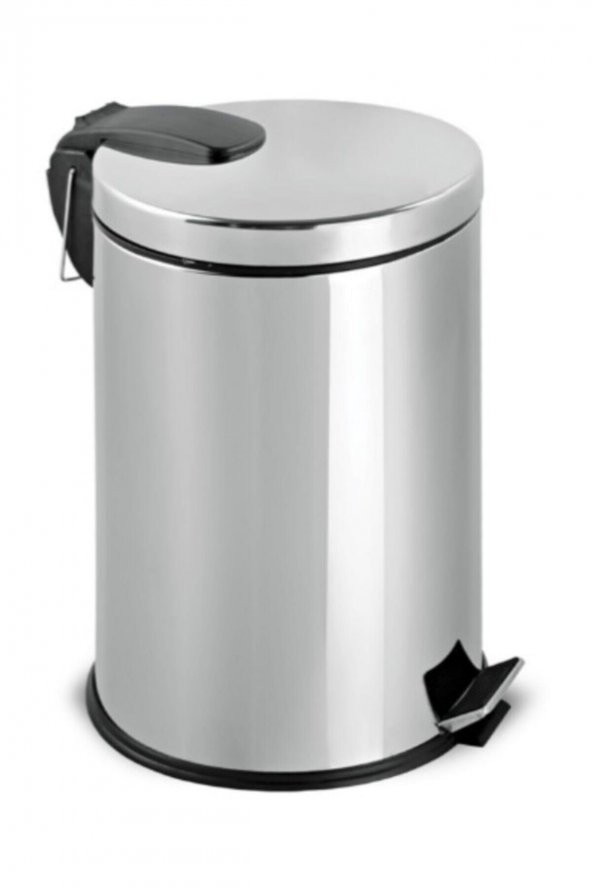 BySevil Paslanmaz Krom Çöp Kovası 30 Lt Lüx Seri H 44 Cm