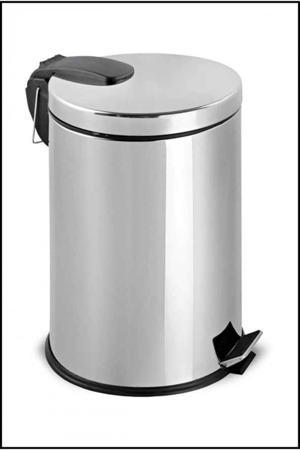 BySevil Paslanmaz Pedallı Çöp Kovası 20 lt