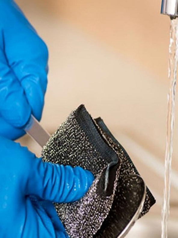 BySevil Sihirli Paslanmaz Telli Bulaşık Süngeri 2  Adet İNOX SÜNGER